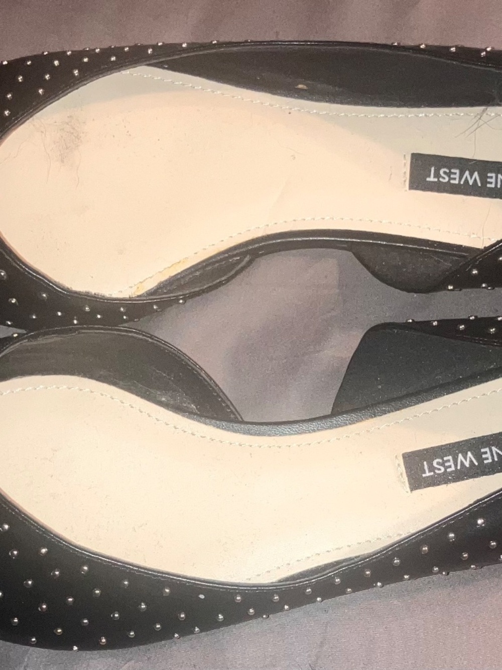 Women’s Nine West Black Studded Flats - Picture 8 of 10